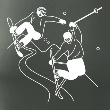 Lyžovaní - kresleny obrázek