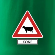 Dopravní značka - Pozor koně / kráva