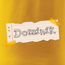 Papírek se jmenovkou - vlastní jméno