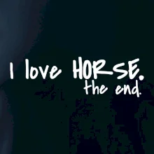 I love horse the end.