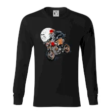 Kreslený vlk na motorce Kreslený vlk na motorce