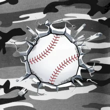 Baseball míč v triku