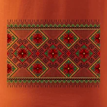 Ukrajinský vzor - Červeno Zelený