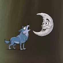 Parové triko - Vlk a měsíc