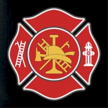 Fire department logo červené