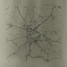 Černobílá mapa  Jindřichův Hradec (37701)