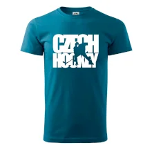 Czech hockey - nápis s hokejistou - Mistrovství světa v ledním hokeji 2026