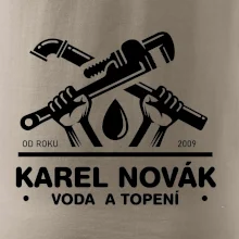 Instalatér - Překřížené klíče vlastní nápis