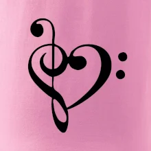 Houslový klíč srdce