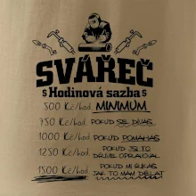Svářeč - hodinová sazba