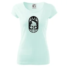 Goblincore černobílá oválná žába