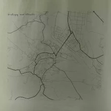 Černobílá mapa Kralupy nad Vltavou