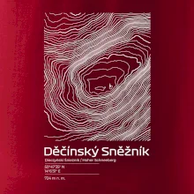 Děčínský Sněžník - vrstevnice v obdélníku