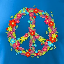 Peace symbol červené květiny