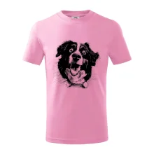 Černobílá karikatura Bernský salašnický pes