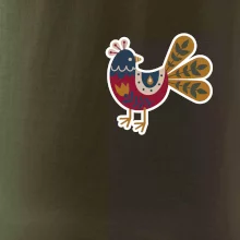 Folklor na prsu slepice