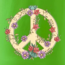 Peace symbol pískový