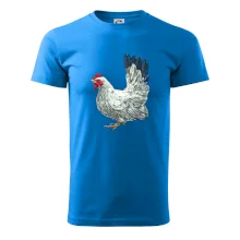 Slepice kreslená bílá