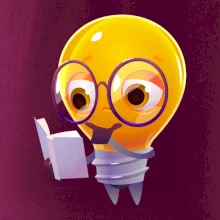 Žárovka přemýšlí nad knihou