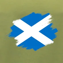 Skotská vlajka kreslená štetcem