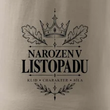 Narozen v listopadu koruna a dubové listy