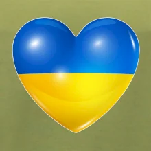 Ukrajina srdce vlajka