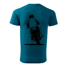 Motorkář na zádech - silnice