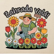 Zahrada volá - zahradník a slunečnice