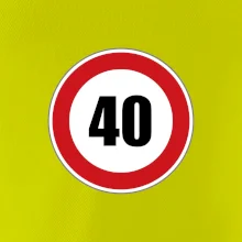 Dopravní značka - omezení rychlosti 40