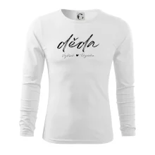 Děda Tričko se jmény dětí psací písmo