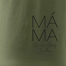 Nápis máma  na prsu se jmény dětí