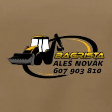 Bagrista v kruhu - vlastní nápis