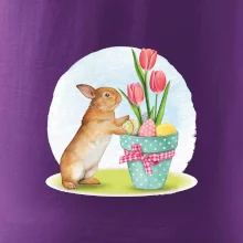 Velikonoční zajíček tulipány
