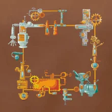 Steampunk barevná sestava