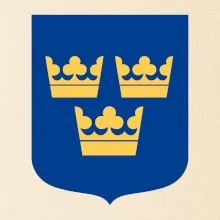 Švédský znak tři korunky na prso