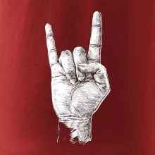 Rocková ruka kreslená