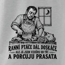 Řezník vzhůru od tří a porcuju prasata