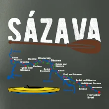 Mapa řeky Sázavy