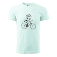 Opice s brýlemi na kole