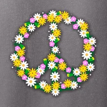 Peace symbol kopretiny