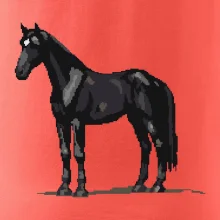 Černý kůň pixel