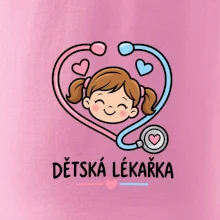 Dětská lékařka - holčička v srdci ze stetoskopu