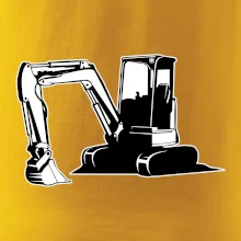 Bagr bez nápisu černobílý