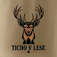 Ticho v lese jelení minimalistický motiv