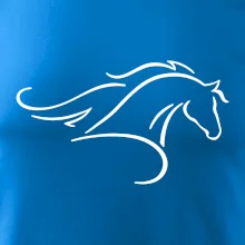 Kůň - bežící silueta hlavy