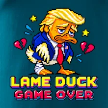 Trump lame duck pixel art game over