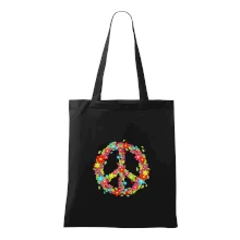 Peace symbol červené květiny