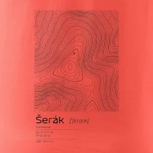 Šerák - vrstevnice v obdélníku
