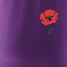 Vlčí mák kreslený na prsu
