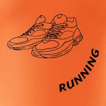 Running nápis šikmo